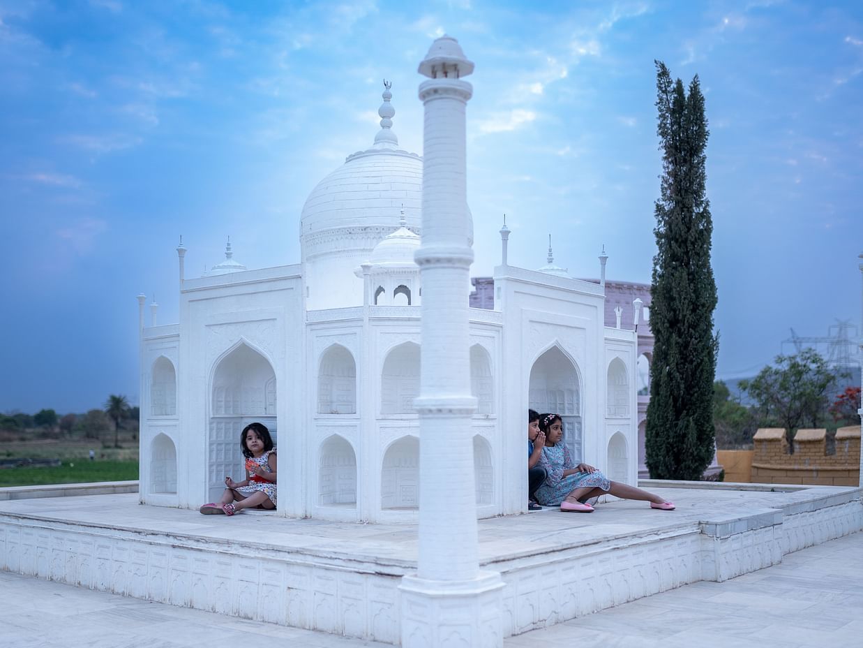 Taj Mahal in the 7 wonders theme park in Indore