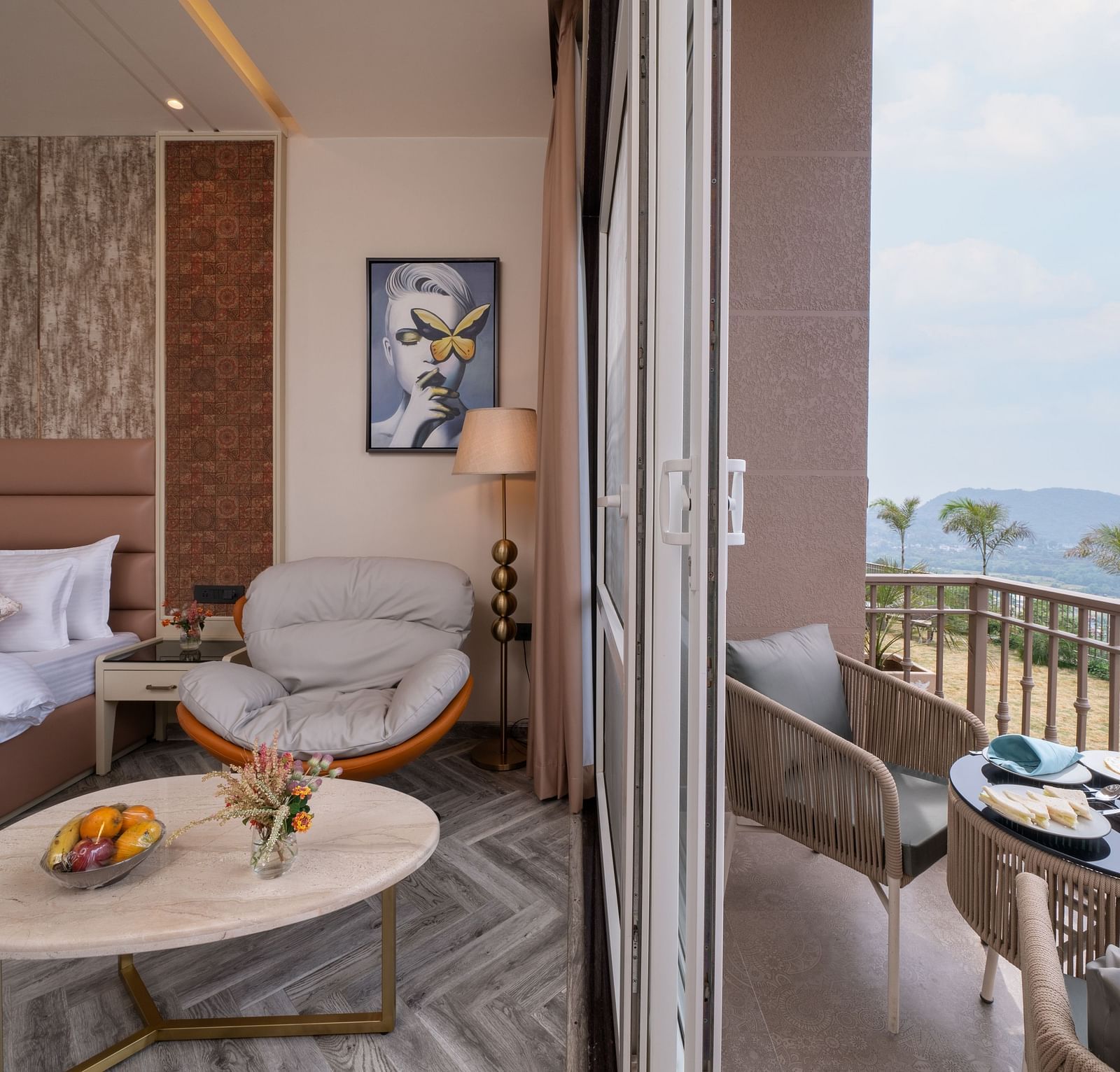 a view of the Superior room at Leisure Hotel with a balcony view on the right at Mountoria Retreat, Naukuchiatal