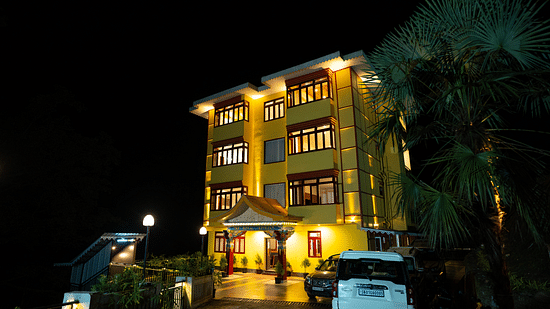 A well-lit facade | Voyage The Royal Retreat