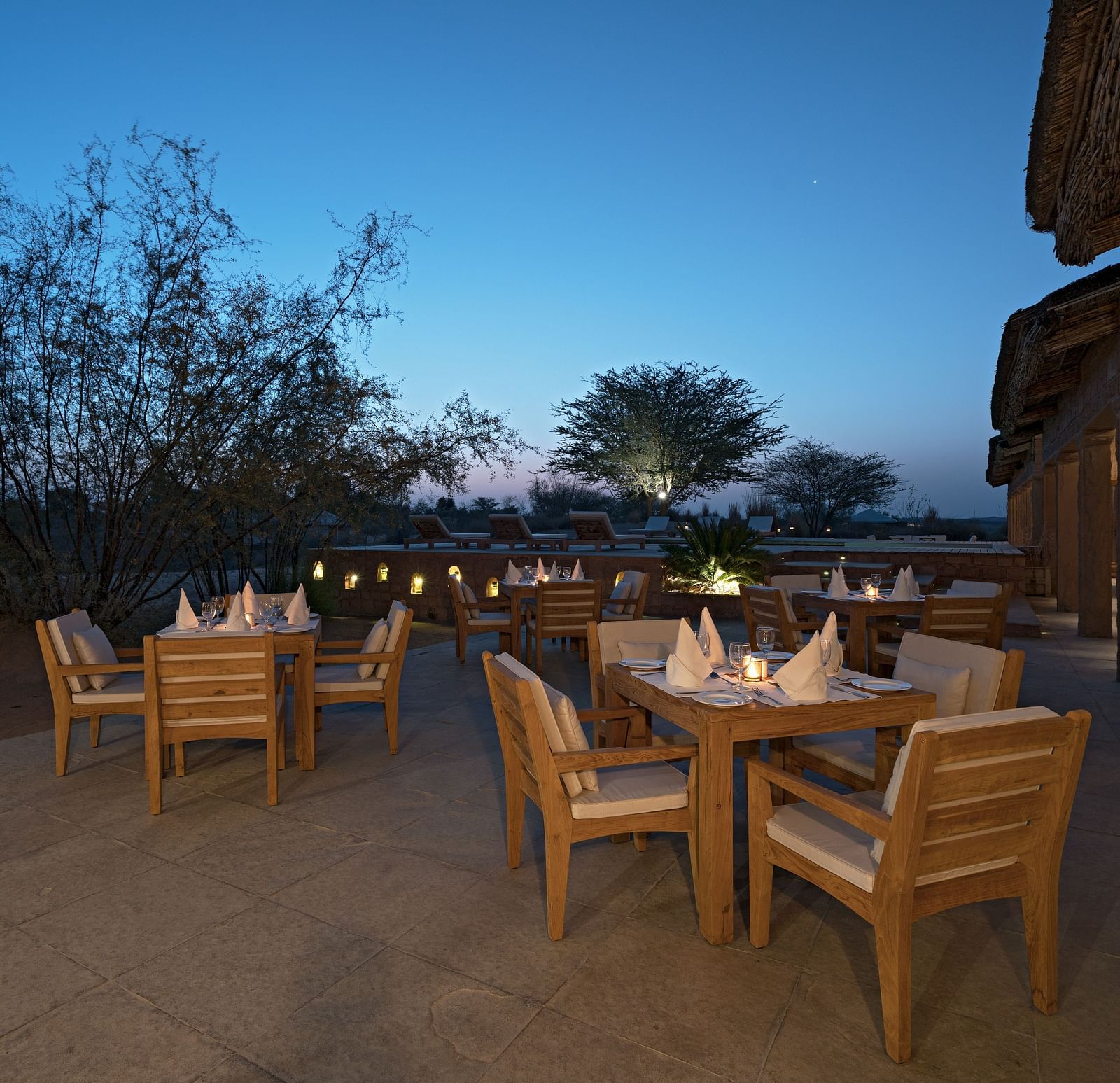 Outdoor dining arrangement at Manvar Resort and Desert Camp - 12