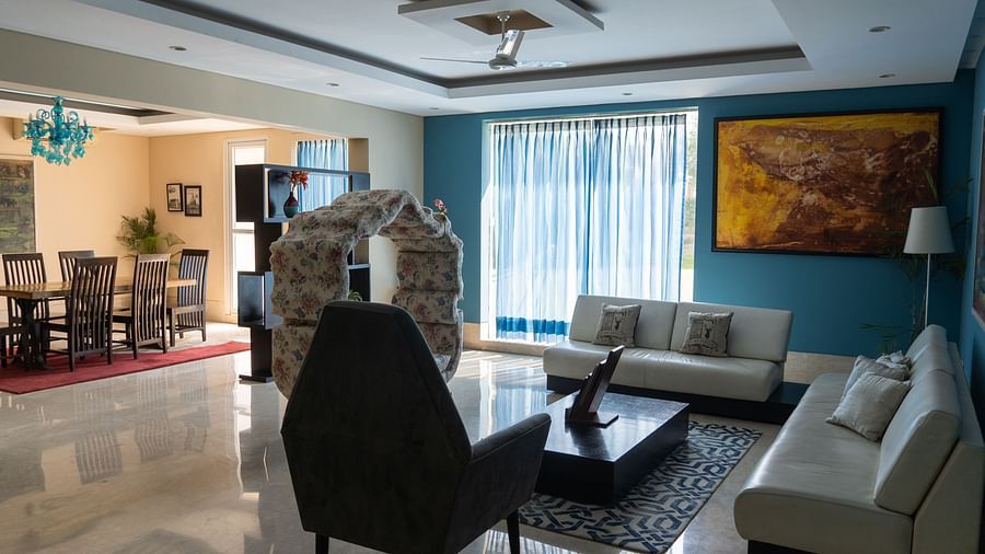An overview of the living of the Rock Garden Villa - Karma Lakelands.