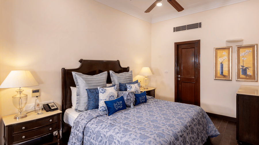 image of the Claridges Room with a king size bed at The Claridges Nabha Residence