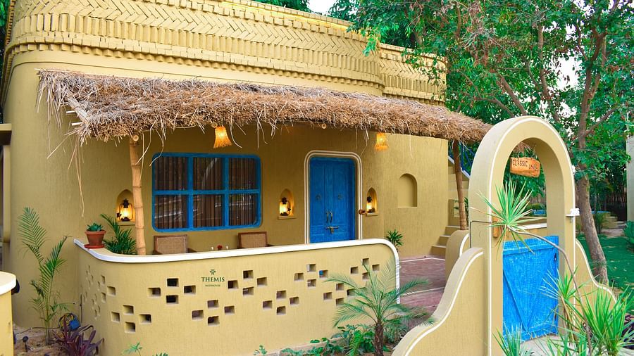 exterior of classic villa at Themis Mudhouse - A Nature's Retreat Resort & Wellness