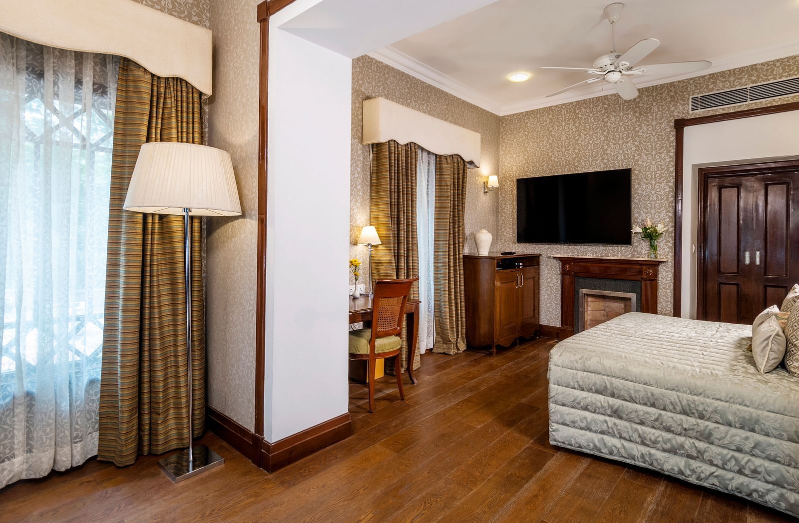 image of the Club room taken from the seating area at The Claridges Nabha Residence
