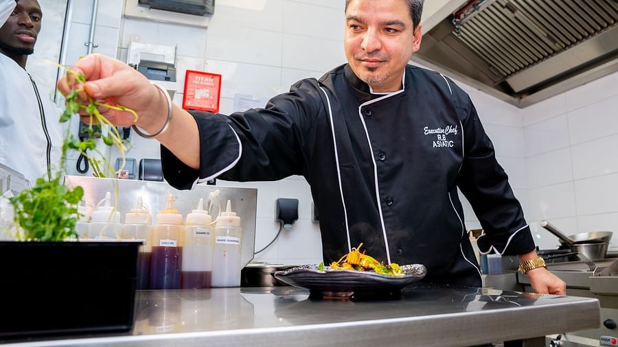 Chef at Asiatic Lounge cooking