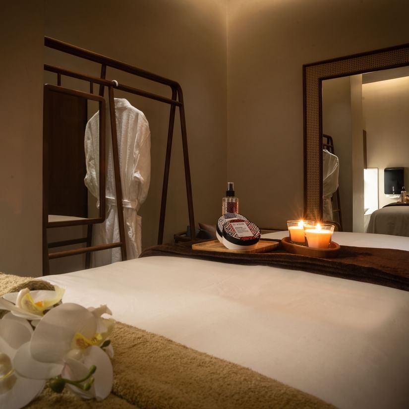 Relaxing spa room with massage bed and warm ambience at Best Western Premier Westlands.
