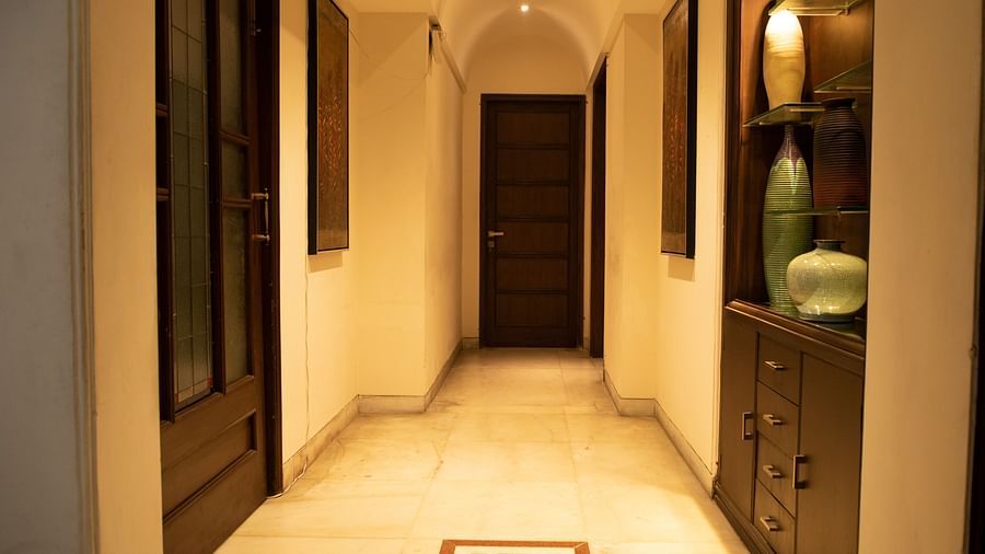hallway at redbrick home