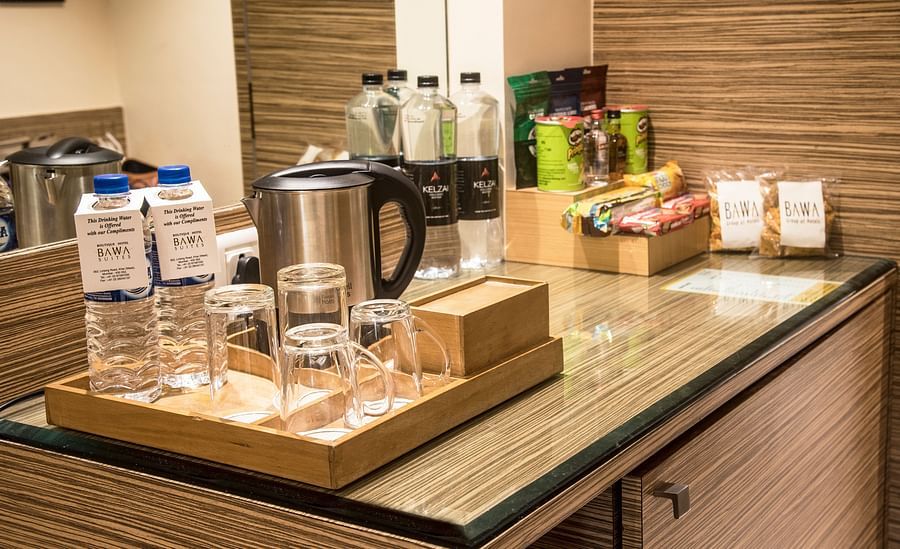 tea and coffee maker in rooms at hotel bawa suites