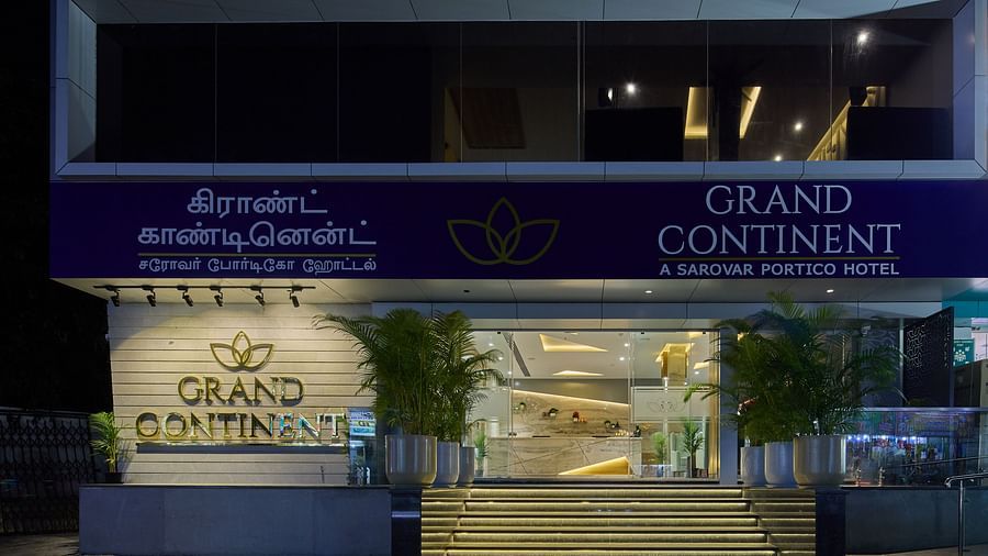 Facade front view in the night of Grand Continent - A Sarovar Premiere Affiliate Hotel, Hosur