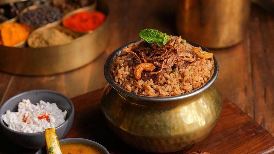 Image of Hot Kari Biriyani at Hotel Aadithya, Chennai