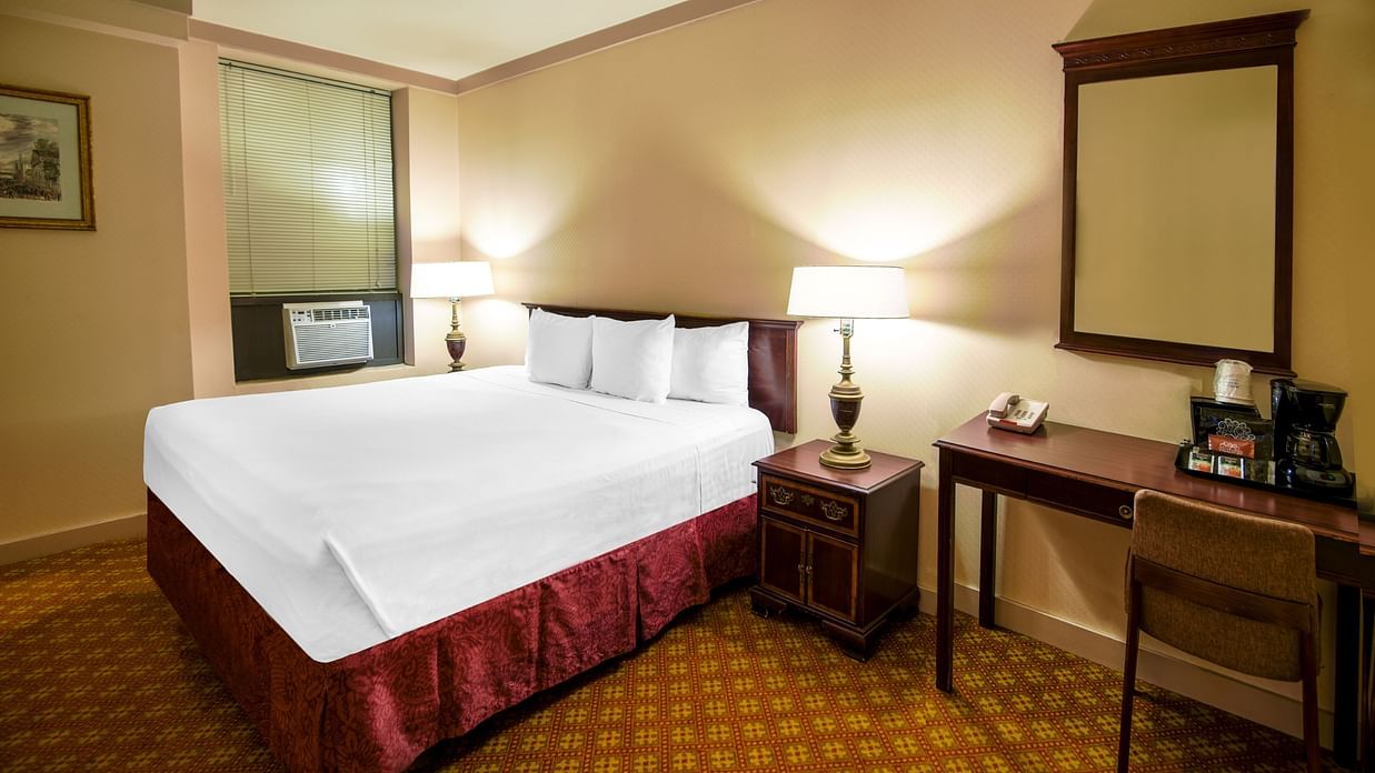 Enjoy a comfortable stay at the King size rooms at Night Hotels Broadway