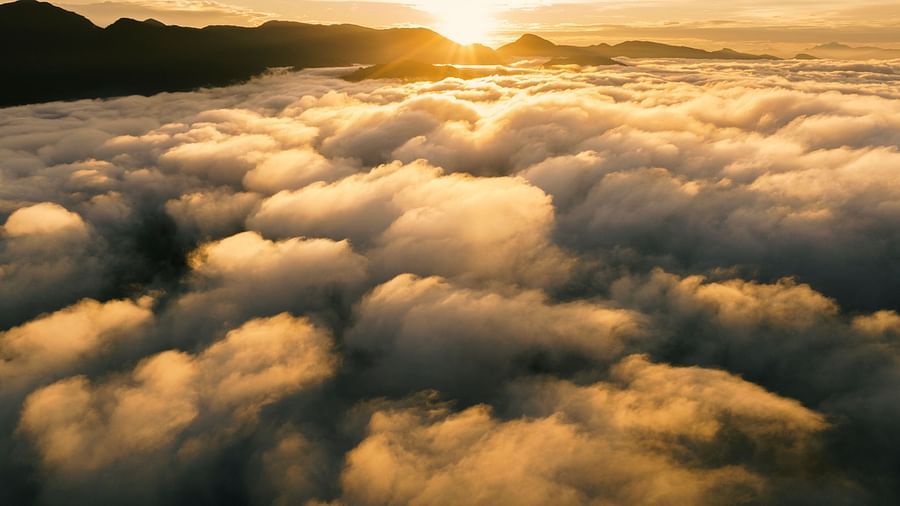 A wide view of puffy clouds during the day | Celestial Hills - Villas & Suites, Kandy