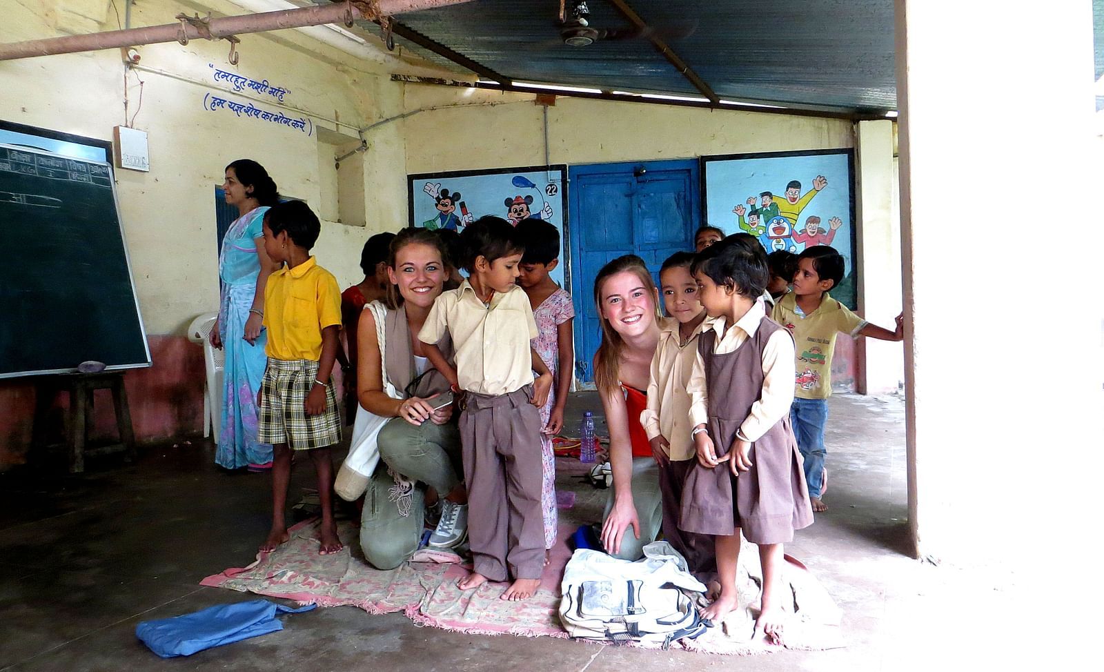 A group of children posing for a picture- Shahpura Bagh.