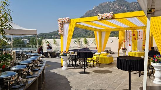 Utsav hall and pool deck - Poolside party venue in Udaipur 
