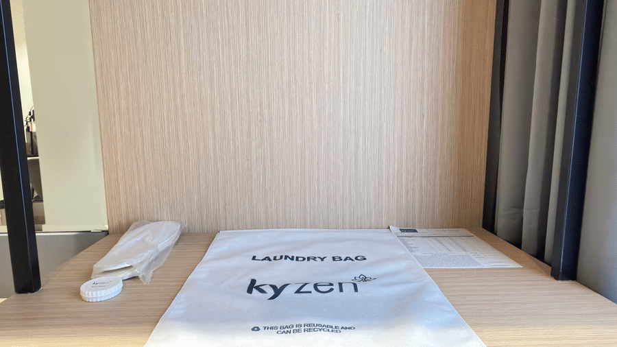 Business Rooms laundry bag amenities – Hotel Kyzen, Shamshabad Airport, Hyderabad