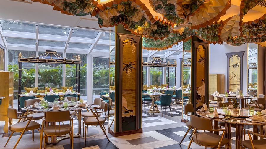 image of the interiors of the jade restaurant known for its chinese and cantonese preparations - The Claridges New Delhi