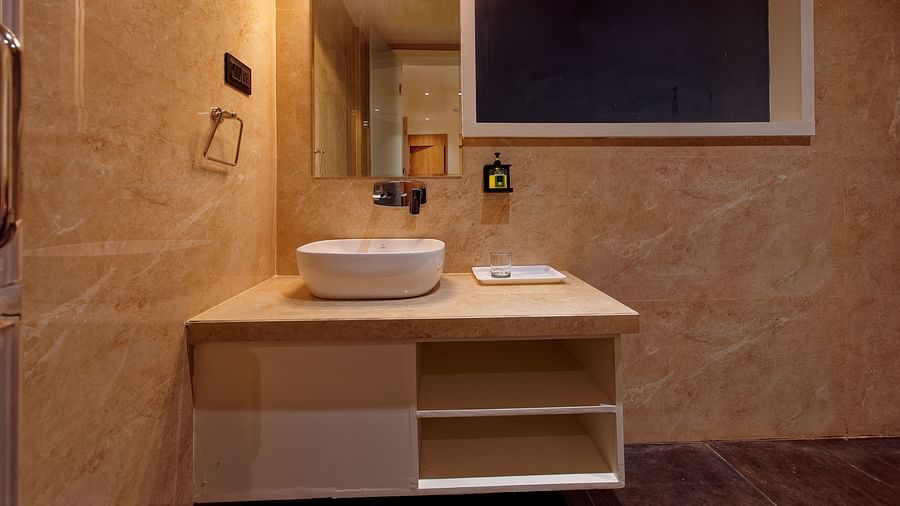 Image of washroom with modern amenities at Ankit Hotel, Jabalpur