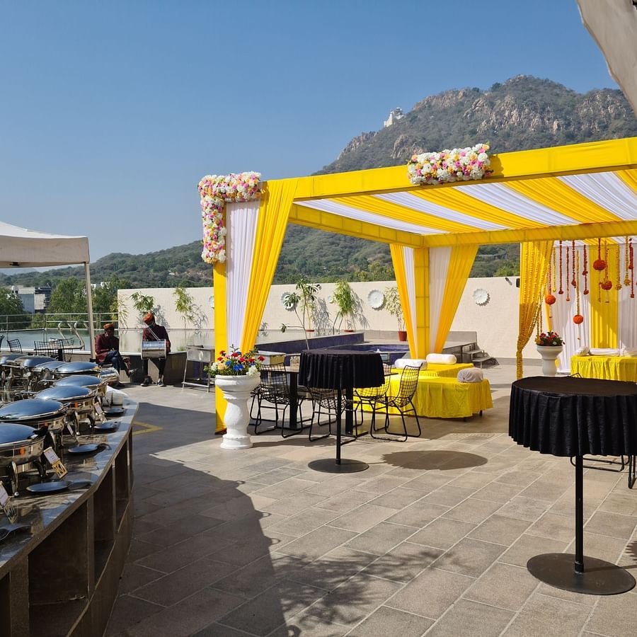 Utsav hall and pool deck - Poolside party venue in Udaipur 