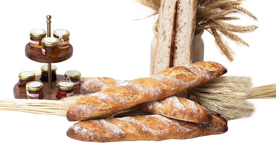 image of Sourdough baguettes served at the ye old bakery - The Claridges New Delhi