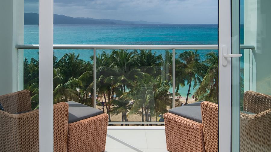 A view of the sea from the balcony of our suite rooms in Montego bay - S Hotel Montego Bay, Jamaica