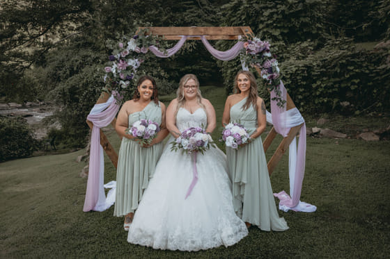 A first look between the couple at Tapoco Lodge