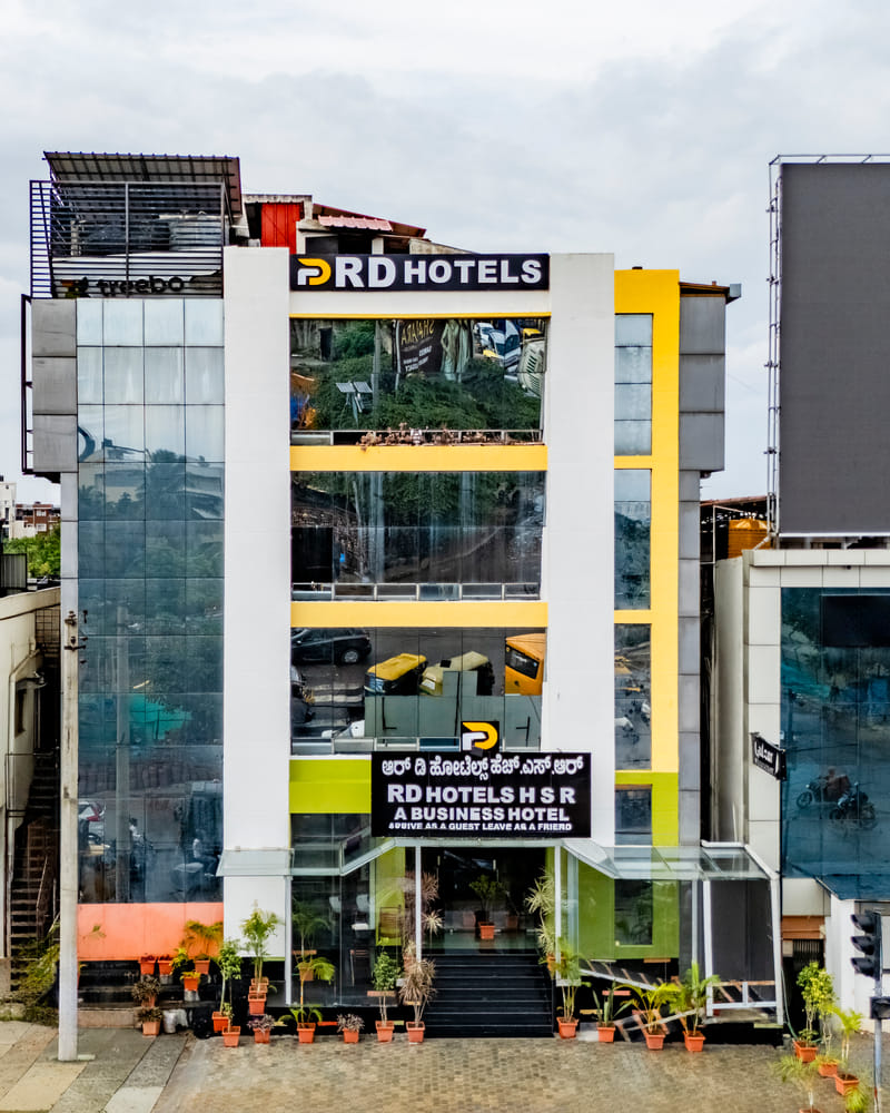 Façade of RD Hotels, HSR Layout
