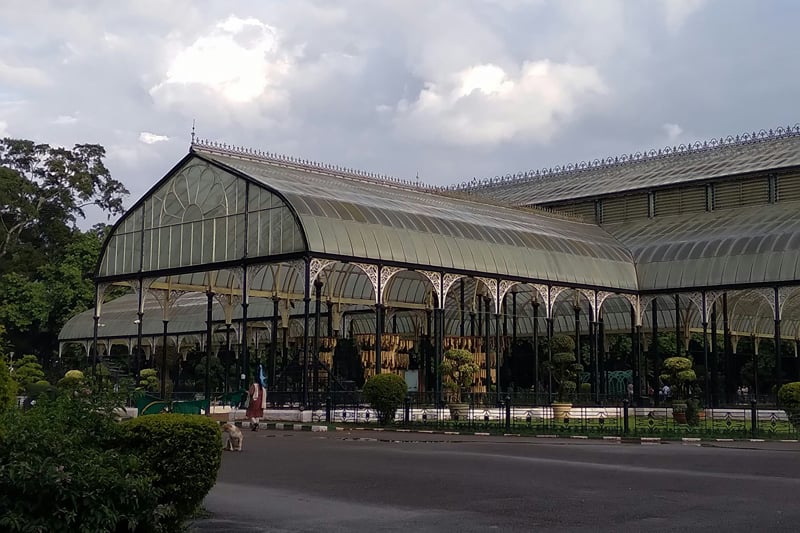 The glass house at Lalbagh Botanical Garden