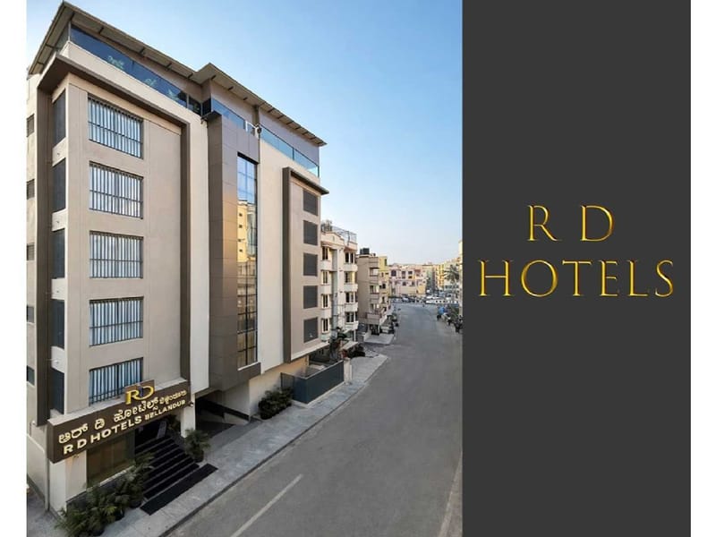 Hotel façade by day