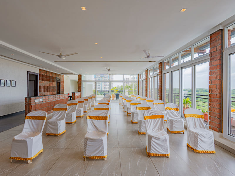 The terrace banquet hall
