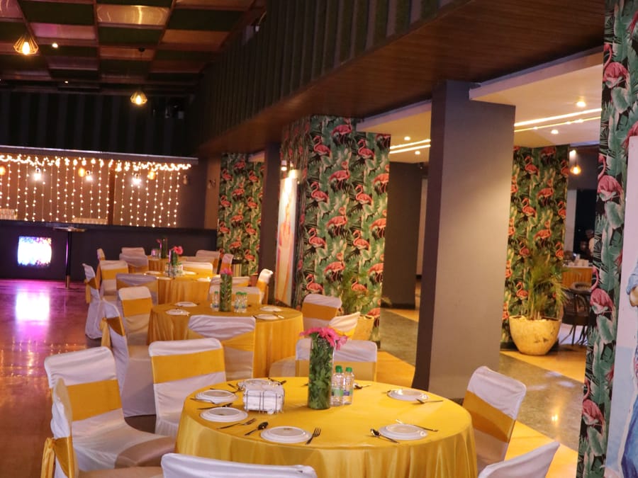 Skyline by Miraya, Rooftop, Rooftop tables beneath the timber canopy