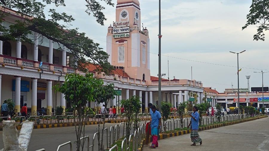 Mysore Junction railway station, the main railhead for Coorg