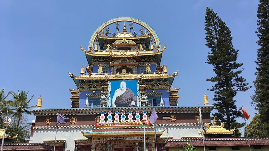 Namdroling Monastery, the Golden Temple at Bylakuppe near Kushalnagar
