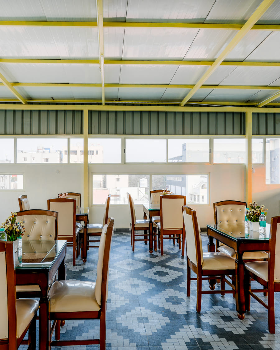R D Restaurant, the rooftop dining room at RD Hotels, Peenya