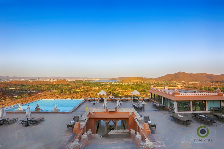 Infinity Pool Baradari Restaurant at Fateh Garh