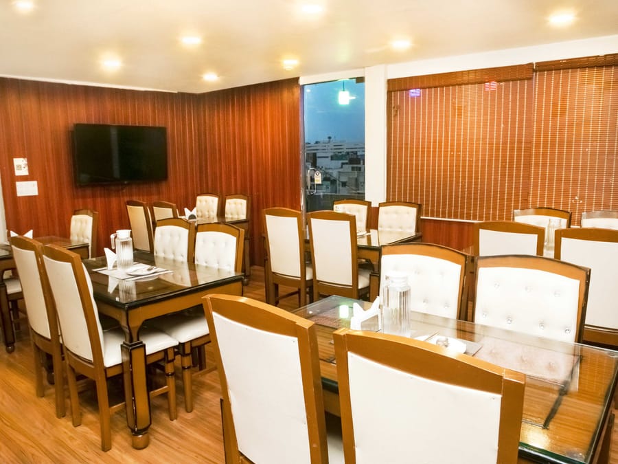 The rooftop restaurant