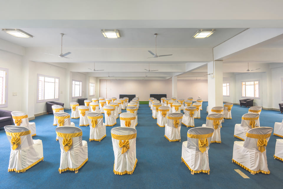 The 200-guest banquet hall