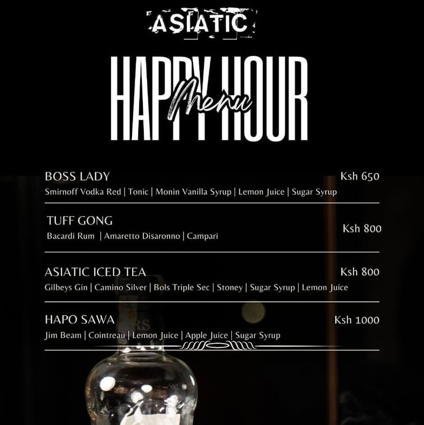 Happy Hour at Asiatic Lounge - Premium craft cocktails daily from 5:00 PM to 7:00 PM with special pricing