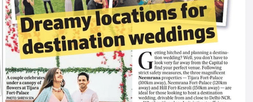 article about dreamy locations for destination weddings