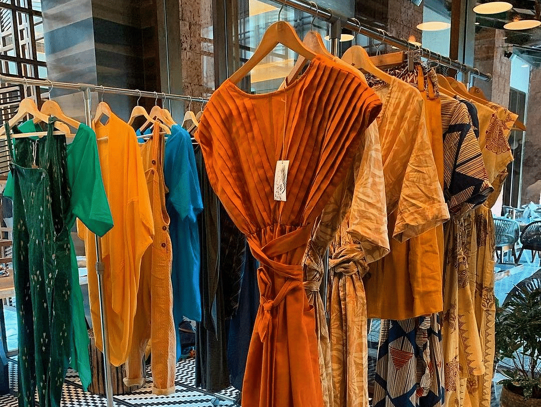 Collective work, Together we are stronger, better powerful.Our store hosts a unique selection of creatives based in Goa from around the world. Here the beautiful handmade dresses of @janeintribe  and @vanoush.love 