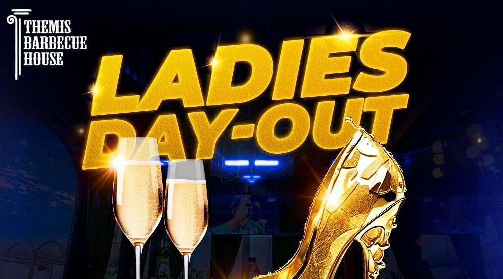 A creative image of a ladies dayout offer at Themis Barbecue House, NSP Pitampura