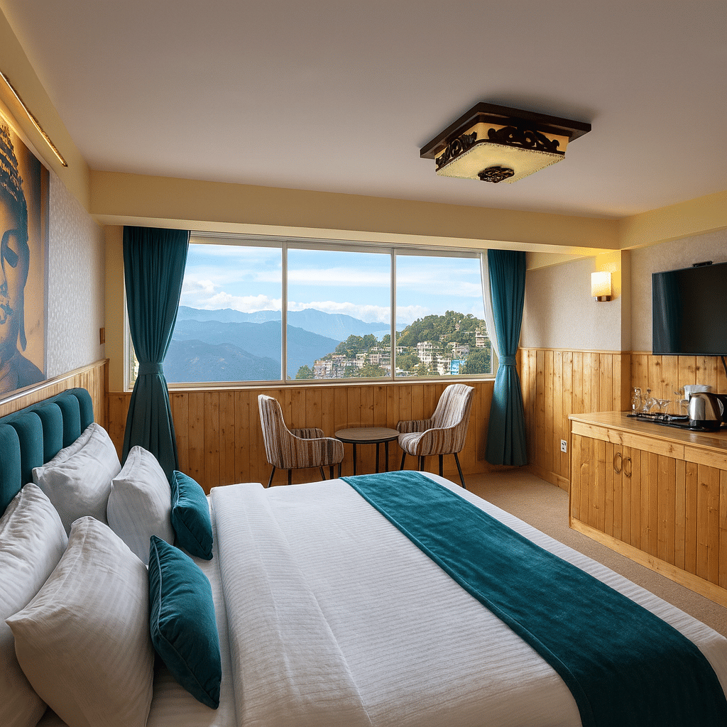darjeeling-3star-hotel-room-mountain-city-view