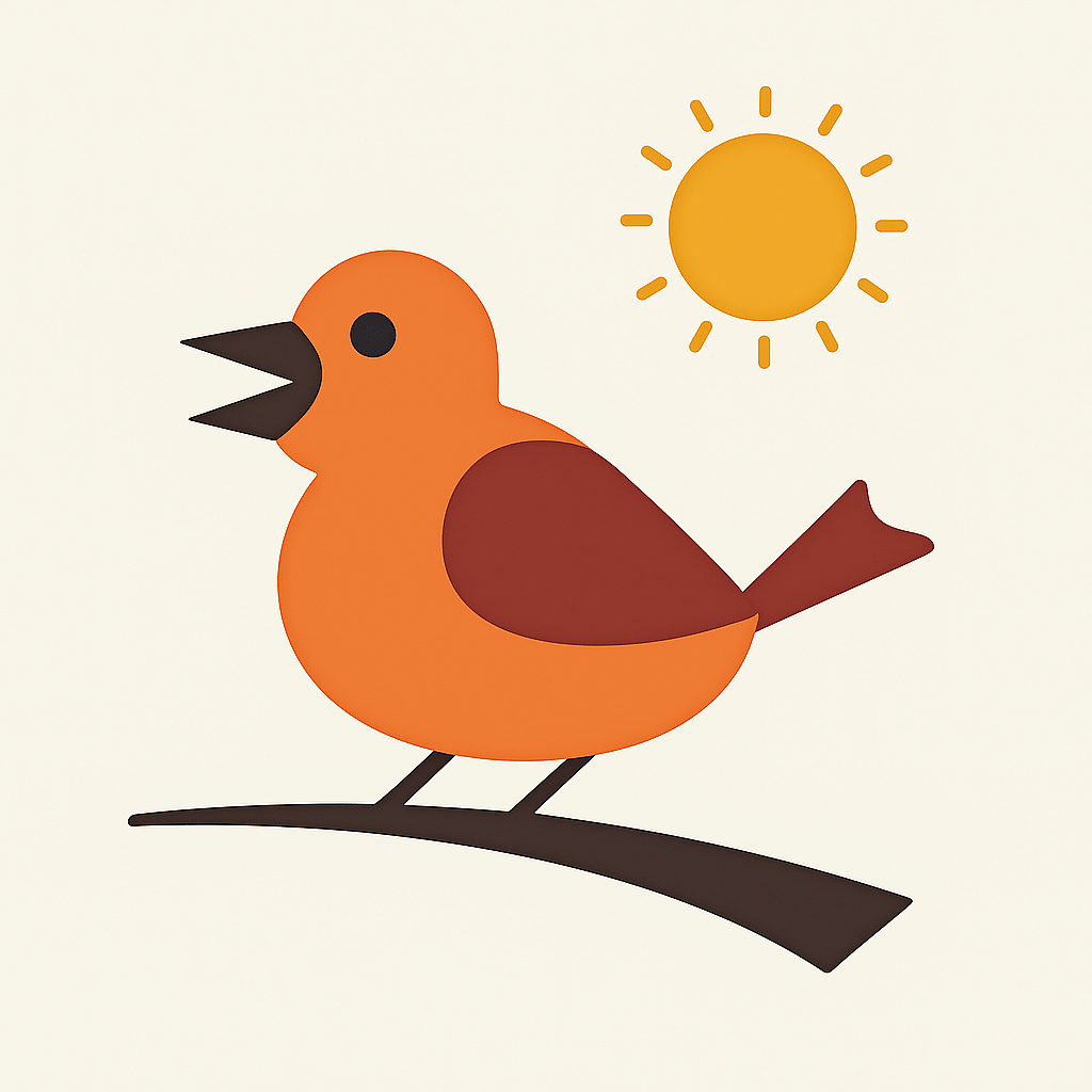 Early morning hotel check-in icon – A bed with a shining sun above, symbolizing early check-in or sunrise stay.