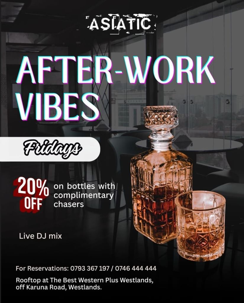 Friday Wind-Down at Asiatic Lounge - 20% off bottles with complimentary chasers and live DJ beats