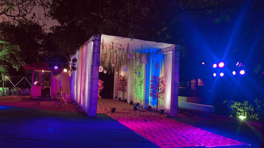 an entrance decorated for an event - Zara's Resort