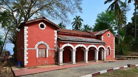 Ross Island Historical Ruins Surrounded by Lush Nature