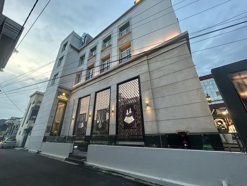 Front view of Five Elements Hotels Goldleaf, Haldwani