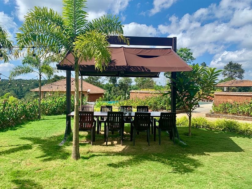 Outdoor meeting space at Machaan Sakleshpur