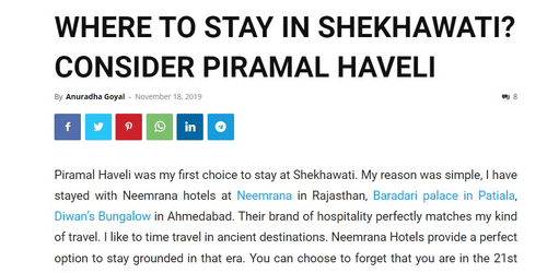 Where to stay in Shekhawati neemrana  hotels media 