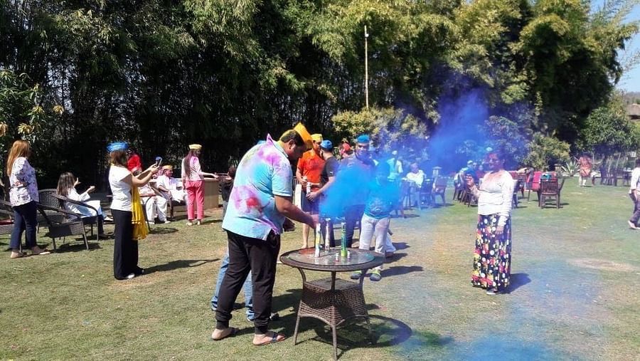 Holi celebrations in Jim Corbett resort