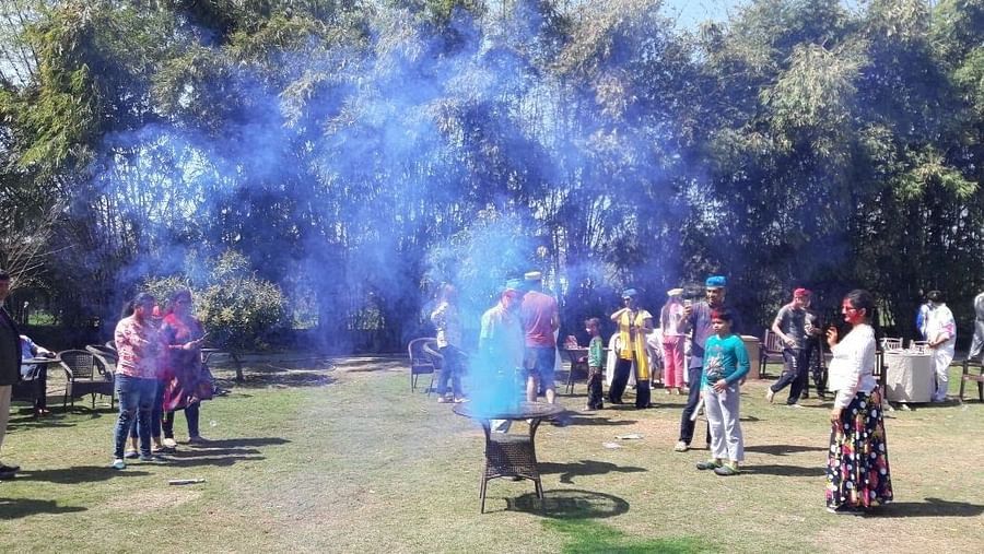 Holi celebrations in Corbett